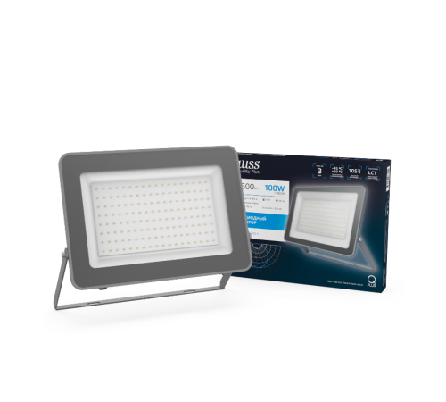 Прожектор светодиодный Qplus 100W 8500lm 6500K 175-265V IP65 графитовый LED 1/4  690511100  Gauss
