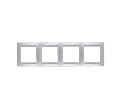 Simon 15 Алюминий Рамка универсальная, 4 поста  1500640-033  Simon