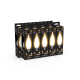 Лампа светодиодная Filament Свеча на ветру 9W 590lm 3000К Е14 milky LED 1/10/50  104201109  Gauss