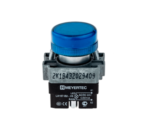 Сигнальная лампа в сборе, синий, 24V AC/DC, мет. MTB2-BV616  43348  ОВЕН
