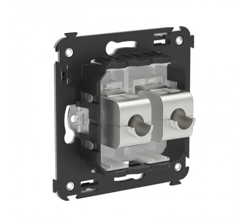 Компьютерная розетка RJ-45 без шторки в стену, кат.5e двойная экранированная, "Avanti", "Белое облако"  4400764  DKC