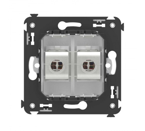 Компьютерная розетка RJ-45 без шторки в стену, кат.5e двойная экранированная, "Avanti", "Белое облако"  4400764  DKC