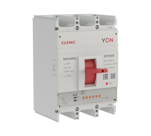 Авт. выкл. YON MGS1600S 3P 640-1600A 66kA с электронным расцепителем ETS  MGS1600S-3ETS1600  DKC