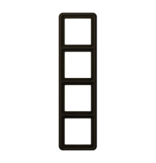 Рамка для вертикальной и горизонтальной установки ударопрочная, 4-кратная; коричневая  CD584WUBR  Jung