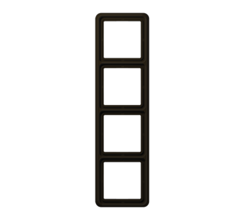 Рамка для вертикальной и горизонтальной установки ударопрочная, 4-кратная; коричневая  CD584WUBR  Jung