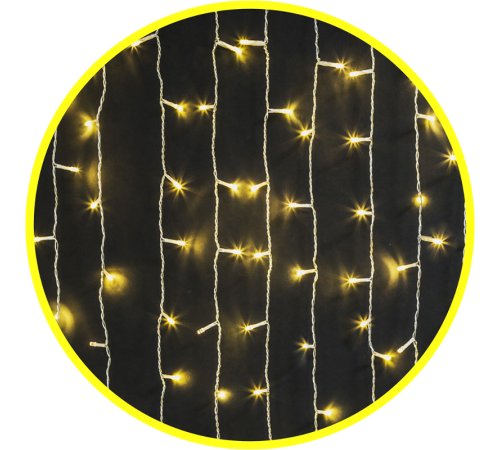 Гирлянда NGF 93 670 NGF-С03-02 (занавес 2*3 м 400WW 230В-IP20)  93670  Navigator