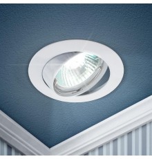 Светильник точечный встраиваемый под лампу KL1A 50Вт MR16 белый литой  C0043658  ЭРА