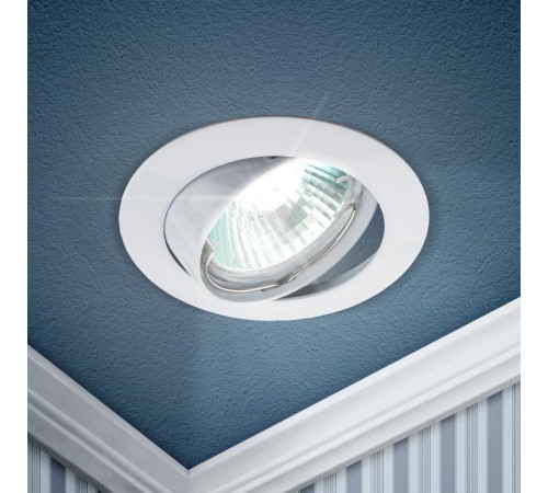 Светильник точечный встраиваемый под лампу KL1A 50Вт MR16 белый литой  C0043658  ЭРА