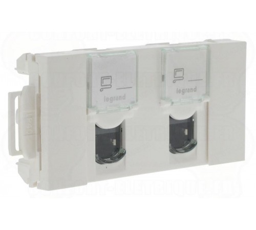 Mosaic 2хRJ45 FTP Cat. 6 3 модуля CD  076546  Legrand