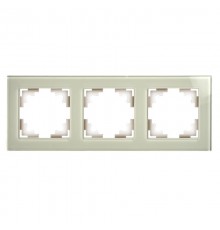 Рамка 3-местная, стекло, серия Катрин, GFR00-7003-07, дымчатый  49035  STEKKER