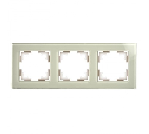 Рамка 3-местная, стекло, серия Катрин, GFR00-7003-07, дымчатый  49035  STEKKER