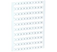 Маркеры для КВИ-4/16мм2 с нумерацией №№ 1-10  YZN30M-004-K00-10  IEK