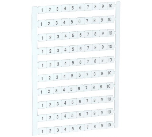 Маркеры для КВИ-4/16мм2 с нумерацией №№ 1-10  YZN30M-004-K00-10  IEK