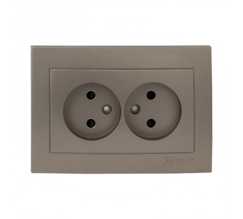 Валенсия лицевая панель розетка 2-местной б/з 10А кашемир с защ. штор. EKF PROxima   ESR10-L-102-40   EKF