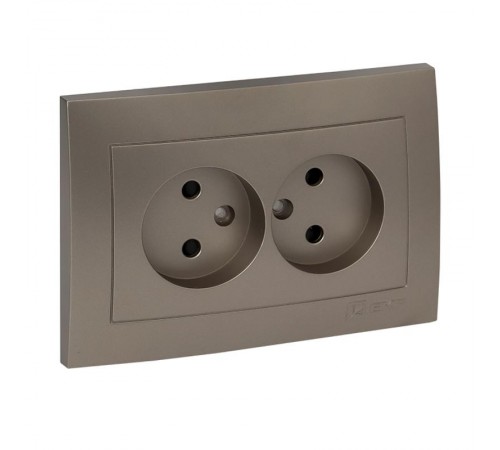 Валенсия лицевая панель розетка 2-местной б/з 10А кашемир с защ. штор. EKF PROxima   ESR10-L-102-40   EKF