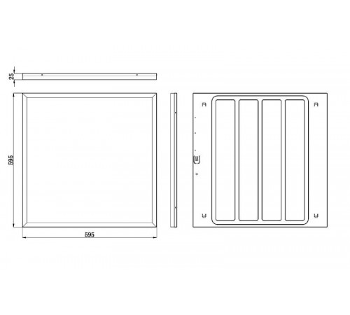 Светильник светодиодный  SPO-1-40-6K-M-5Y 40Вт 6500K 3800Лм 595х595 RA>90 IP40 c равномерной засветкой 5 лет гарантии  Б0065473  ЭРА