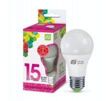 Лампа светодиодная LED-A60-standard 15Вт 230В Е27 6500К 1350Лм  4690612014203  ASD