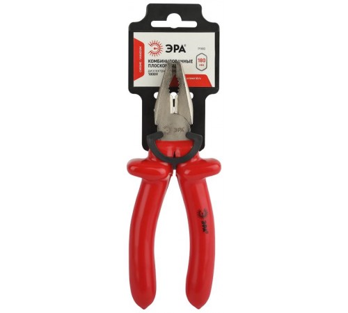 Плоскогубцы 180 мм комбинированные диэлектрические 1000V  Б0055919  ЭРА