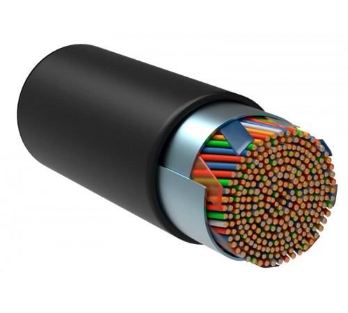 Кабель связи витая пара F/UTP, кат.5E 25х2х24AWG solid, LDPE, 305м, черный  LC3-C5E25-339  ITK