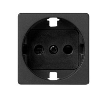 Simon 27 Накладка на розетку с заземляющим контактом, сменная, S27, графит  2700041-038  Simon