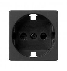 Simon 27 Накладка на розетку с заземляющим контактом, сменная, S27, графит  2700041-038  Simon