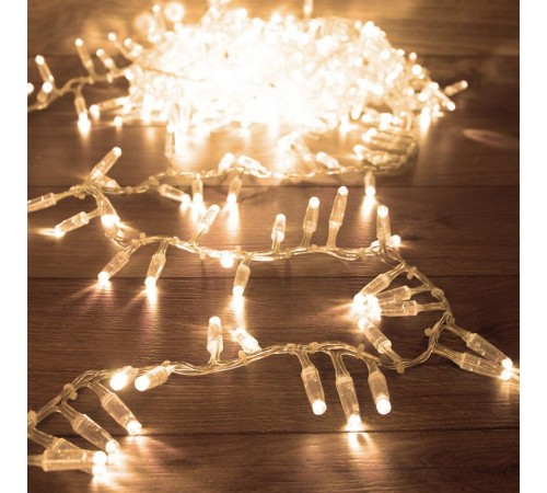 Гирлянда Кластер 10 м, 400 LED, прозрачный ПВХ, IP65, соединяемая, цвет свечения теплый белый  303-646  NEON-NIGHT