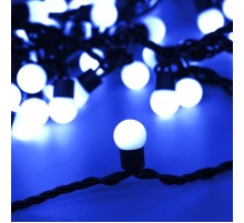 Светодиодная гирлянда ARD-BALL-CLASSIC-D17.5-10000-BLACK-100LED BLUE (230V, 7W)  025582  Arlight