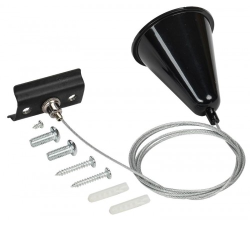 Комплект подвеса для шинопровода с тросом 1,5м черный  LT-SO0D-KPT-D15-K02  IEK