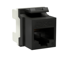 Модуль Keystone RJ45 CAT6 не экранированный, 180 градусов, черный  RNK6U180BK  DKC