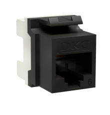 Модуль Keystone RJ45 CAT6 не экранированный, 180 градусов, черный  RNK6U180BK  DKC