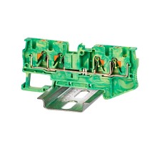 Клемма заземления, зажим push-in, 4 точки подключения, 4 кв.мм  VPR-4-QUATTRO-PE  DKC