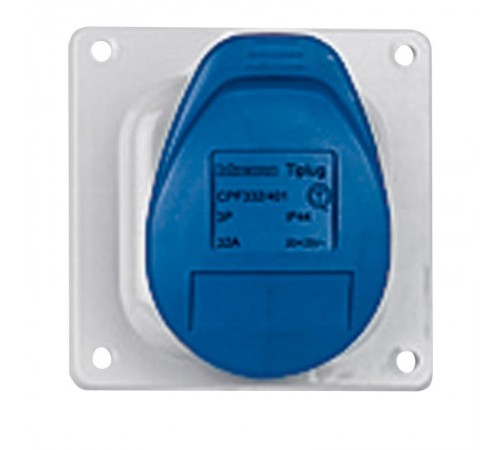 Встраиваемая прямая розетка с уменьшенным фланцем - P17 Tempra Pro - IP 44 - 200/250 В~ - 16 A - 2К+З  057354  Legrand