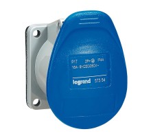 Встраиваемая прямая розетка с уменьшенным фланцем - P17 Tempra Pro - IP 44 - 200/250 В~ - 16 A - 2К+З  057354  Legrand