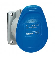 Встраиваемая прямая розетка с уменьшенным фланцем - P17 Tempra Pro - IP 44 - 200/250 В~ - 16 A - 2К+З  057354  Legrand