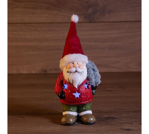 Керамическая фигурка "Дед Мороз с елкой" 9*6*14 см  505-013  NEON-NIGHT