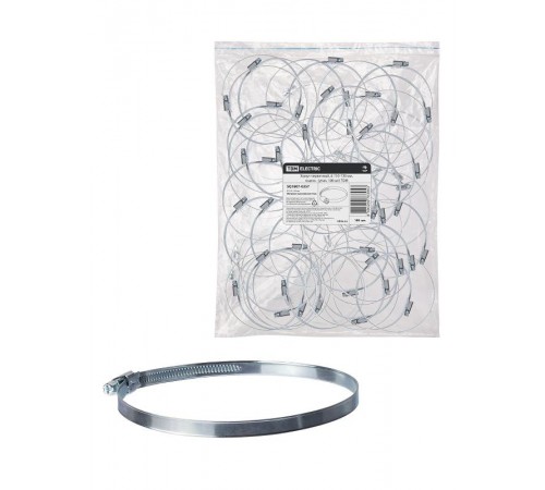 Хомут червячный, d 110-130 мм, оцинк (упак. 100 шт)  SQ1807-0357  TDM