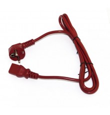 PWC-IEC13-SHM-5.0-RD Кабель питания компьютера (Schuko+C13) (3x1.0), 10A, угловая вилка, 5м, цвет красный  281902  Hyperline