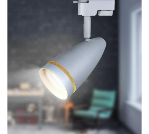 Светильник трековый  TR49 - GU10 WH однофазный под лампу GU10 матовый белый  Б0054161  ЭРА