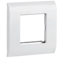 Лицевая рамка для мод. Mosaic 80х80мм мет. суппорт бел.  CS5-12M-M  ITK