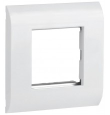 Лицевая рамка для мод. Mosaic 80х80мм мет. суппорт бел.  CS5-12M-M  ITK