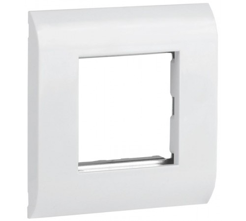 Лицевая рамка для мод. Mosaic 80х80мм мет. суппорт бел.  CS5-12M-M  ITK