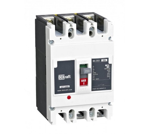 Авт. выкл. 3P 200А 40кА 5In ВА-303 L  22714DEK  DEKraft