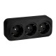 Quteo Чёрный Розетка 3-я с заземлением со шторками16А винтовые зажимы  782473  Legrand