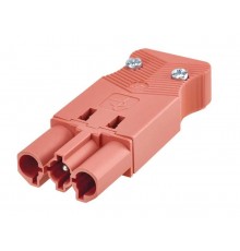 Simon Connect Коннектор штыревой "папа", 3-х проводный, на кабель, винтовое соединение,, красный  CR0004-6  Simon