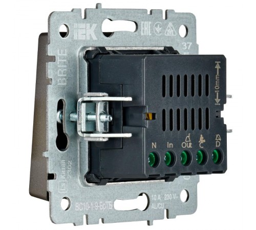 BRITE Кнопка звонка с инд. отел. 10А ВС10-1-9-БрТБ бр.  BR-V14-2-10-K45  IEK