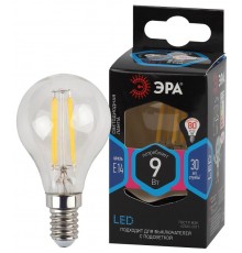 Лампа светодиодная F-LED P45-9w-840-E14 (филамент, шар, 9Вт, нейтр, E14)  Б0047026  ЭРА