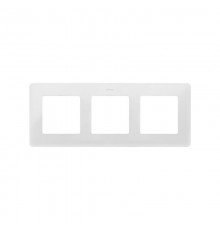 Simon 82 Рамка декоративная, 3 поста, Original, S82 Detail, белый-серый  8200630-030  Simon
