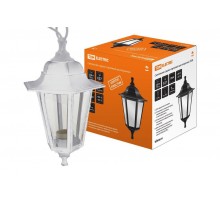 Светильник садово-парковый НСУ 06-60-001 60Вт ЛН/КЛЛ/LED Е27 IP44 шестигранник, подвес, пластик, белый  SQ0330-0733  TDM