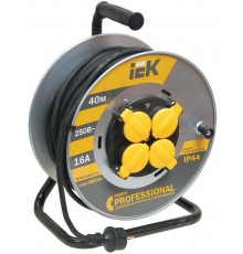 Катушка УК40 на мет с т/з 4 места 2Р+PЕ/40м КГ 3х2,5мм2 IP44 "Professional"  WKP17-16-04-40-44  IEK