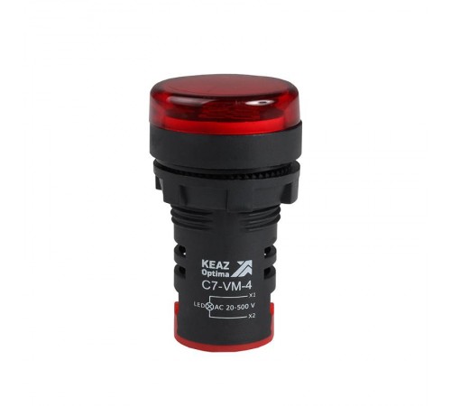 Индикатор напряжения OptiSignal Compact D22 C7-VM-4 красный 20-500 В AC AD22VM  362190  КЭАЗ